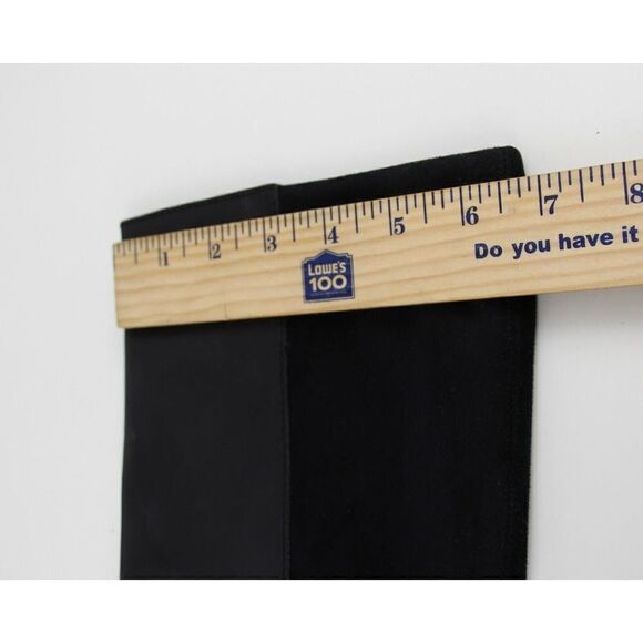 Cole Haan BLACK GENUINE LEATHER SUEDE LOW HEEL ROUND TOE PULL ON TALL BOOTS 7.5B - Picture 13 of 13